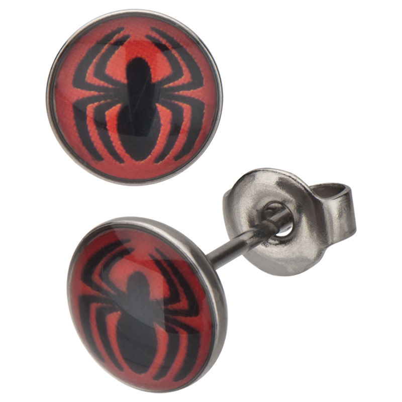 Spiderman Red Logo Stud.JPG